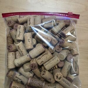 Assorted Natural Cork Wine Stoppers - Red-Tipped - Unbranded